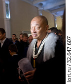 Знаменитый голливудский киноактер Кэри-Хироюки Тагава Cary-Hiroyuki Tagawa дает интервью в Москве (2013 год). Редакционное фото, фотограф Малышев Андрей / Фотобанк Лори