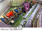 Synchrotron accelerator tunnel in synchrotron building. Стоковое фото, фотограф Яков Филимонов / Фотобанк Лори