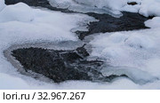 Video of openwork ice over the water of frozen river Pescherka in winter. Стоковое видео, видеограф Сергей Пристяжнюк (Serg Zastavkin) / Фотобанк Лори