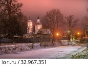 Храм Бориса и Глеба в Белкино Temple of Boris and Gleb  in the Belkino Manor (2019 год). Стоковое фото, фотограф Baturina Yuliya / Фотобанк Лори
