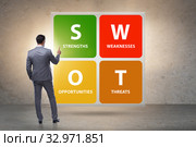 SWOT technique concept for business. Стоковое фото, фотограф Elnur / Фотобанк Лори