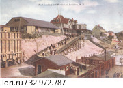 Павильон для посадки на лодки по Ниагарскому водопаду. Льюистон.  США. 1911. Стоковое фото, фотограф Retro / Фотобанк Лори