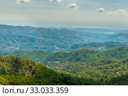 View from Olymbos, the highest peak of the island of Cyprus. (2019 год). Стоковое фото, фотограф Володина Ольга / Фотобанк Лори