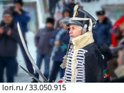Russia, Samara, February 2017: The Hussars. Historical reconstruction of the military-patriotic club "They fought for their Motherland" Редакционное фото, фотограф Акиньшин Владимир / Фотобанк Лори