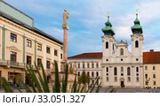 Cathedral of Gyor, Hungary (2017 год). Стоковое фото, фотограф Яков Филимонов / Фотобанк Лори