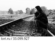 Depressed and Lonely Teenage Girl. Стоковое фото, фотограф Mitar gavric / PantherMedia / Фотобанк Лори