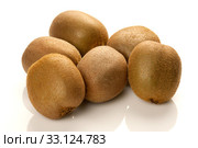 Kiwi fruit isolated on a white background. Стоковое фото, фотограф Sergiy Artsaba / PantherMedia / Фотобанк Лори