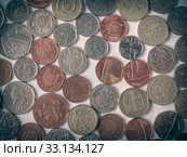 Retro look British Pound. Стоковое фото, фотограф Claudio Divizia / Smarterpix / Фотобанк Лори