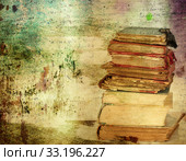 Vintage background with old books. Стоковое фото, фотограф Erika Eros / Smarterpix / Фотобанк Лори