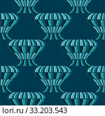 Abstract blue balloons vector seamless pattern. Стоковое фото, фотограф Elena Kozyreva / PantherMedia / Фотобанк Лори