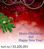 greeting Christmas card. Стоковое фото, фотограф Andrey Lipinskiy / PantherMedia / Фотобанк Лори