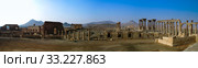 Panorama Palmyra columns and ancient city, destroyed by ISIS, Syria (2011 год). Стоковое фото, фотограф Сергей Майоров / Фотобанк Лори