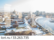 "Трёхгорная мануфактура" из окна Центра международной торговли (ЦМТ) (2020 год). Редакционное фото, фотограф Алёшина Оксана / Фотобанк Лори