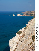 Petra of Romiou coast of the island as seen from the cliff viewpoint. Kouklia. Cyprus (2018 год). Стоковое фото, фотограф Сергей Пристяжнюк (Serg Zastavkin) / Фотобанк Лори