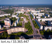 Orekhovo-Zuyevo cityscape from drone (2019 год). Стоковое фото, фотограф Яков Филимонов / Фотобанк Лори