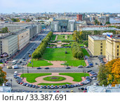 Исторический центр петербурга. Шпалерная улица. Вид сверху. Санкт-Петербург (2010 год). Редакционное фото, фотограф Сергей Афанасьев / Фотобанк Лори