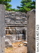 Ancient Greek city Priene on the western coast of Turkey (2019 год). Стоковое фото, фотограф Sergii Zarev / Фотобанк Лори