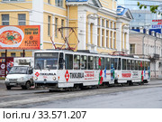 Tatra T6B5SU (2012 год). Редакционное фото, фотограф Art Konovalov / Фотобанк Лори