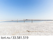 Fantastic view of salt lake Baskunchak , Bogdo hill in Astrakhan region, Russia (2018 год). Стоковое фото, фотограф Ирина Мойсеева / Фотобанк Лори