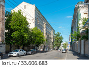 Улица Новая Басманная. Доходный дом М. А. Мальцева. Москва (2019 год). Редакционное фото, фотограф Александр Щепин / Фотобанк Лори