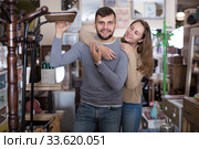 Couple in antique furnishings store. Стоковое фото, фотограф Яков Филимонов / Фотобанк Лори
