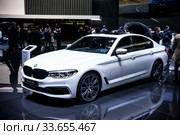 BMW 5-series (2019 год). Редакционное фото, фотограф Art Konovalov / Фотобанк Лори