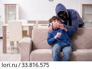 Child abduction concept with young boy. Стоковое фото, фотограф Elnur / Фотобанк Лори