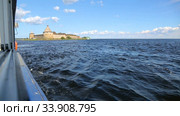 Historical medieval Oreshek fortress is an ancient Russian fortress (2020 год). Стоковое видео, видеограф FotograFF / Фотобанк Лори