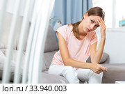 Woman suffering from headache. Стоковое фото, фотограф Яков Филимонов / Фотобанк Лори