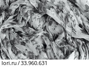 patterned crumpled fabric texture background. Стоковое фото, фотограф Nataliia Zhekova / Фотобанк Лори