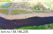 Парке Народный в Нижнем Тагиле. Вид сверху (2020 год). Стоковое видео, видеограф Евгений Ткачёв / Фотобанк Лори