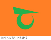 Флаг села Тенрю. Префектура Нагано. Япония. Стоковая иллюстрация, иллюстратор Владимир Макеев / Фотобанк Лори