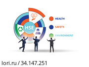 HSE concept for health safety environment with businessman. Стоковое фото, фотограф Elnur / Фотобанк Лори