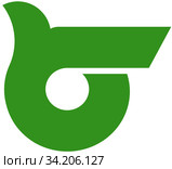 Герб поселка Томика. Префектура Гифу. Япония. Стоковая иллюстрация, иллюстратор Владимир Макеев / Фотобанк Лори