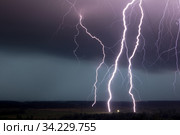 Гроза над городом Владимиром. Стоковое фото, фотограф Михаил Котов / Фотобанк Лори