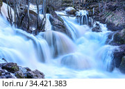 Водопад на горной реке Кук-Караук в Башкортостане. Стоковое фото, фотограф Акиньшин Владимир / Фотобанк Лори