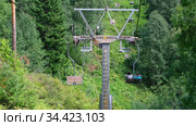 Видео подъемника на гору Церковка в Белокурихе на Алтае / Video of elevator on mount Tserkovka near Altai resort Belokurikha (2020 год). Редакционное видео, видеограф Сергей Пристяжнюк (Serg Zastavkin) / Фотобанк Лори