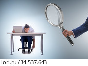 Concept of employee monitoring by boss. Стоковое фото, фотограф Elnur / Фотобанк Лори