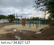 Строительство оздоровительного тренажерного комплекса в Крыму (2020 год). Стоковое фото, фотограф Кузнецов Максим / Фотобанк Лори