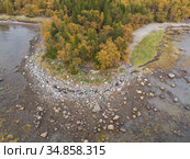 Мыс на Белом море. Литоральная зона. Стоковое фото, фотограф Яковлев Сергей / Фотобанк Лори