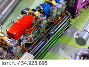 Synchrotron accelerator tunnel in synchrotron building. Стоковое фото, фотограф Яков Филимонов / Фотобанк Лори