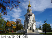 ХрамТроицы Живоначальной в Троице-Лыкове (Строгино), Москва (2020 год). Стоковое фото, фотограф Natalia Sidorova / Фотобанк Лори