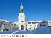 Свято-Троицкая Сергиева Лавра. Каличья башня. Город Сергиев Посад, Московская область. Золотое кольцо России (2018 год). Стоковое фото, фотограф Елена Коромыслова / Фотобанк Лори