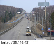 Автомобильная дорога федерального значения - Калужское шоссе. Московская область (сейчас Новомосковский административный округ Москвы) (2010 год). Редакционное фото, фотограф lana1501 / Фотобанк Лори