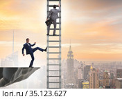 Business unethical competition concept with businessmen. Стоковое фото, фотограф Elnur / Фотобанк Лори