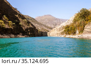 Река Сулак. Сулакский каньон. Дагестан. Россия (2020 год). Стоковое фото, фотограф Сергей Афанасьев / Фотобанк Лори