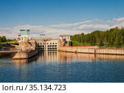 Canal lock No. 3 of the White Sea-Baltic Canal, Povenets, Karelia, Russia (2014 год). Стоковое фото, фотограф Юлия Бабкина / Фотобанк Лори