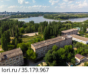 view of Levoberezhny district and the Voronezh river in Lipetsk, Russia. Стоковое фото, фотограф Володина Ольга / Фотобанк Лори