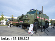 Транспортное средство военной полиции "Федерал-М" на шасси "Урал-4320" на международном военном форуме "Армия-2020" Редакционное фото, фотограф Виктор Карасев / Фотобанк Лори