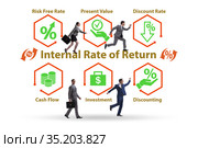 Concept of IRR - Internal Rate of Return. Стоковое фото, фотограф Elnur / Фотобанк Лори